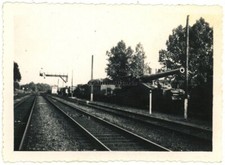 Orig. Foto franz. Beute Eisenbahngeschütz Artillerie in Frankreich 1940