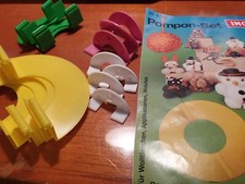 INOX Pompon Set,  4 Größen, mit Anleitung