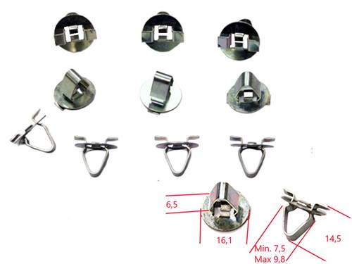 10x spreizklammer clip klammer - spreizklammer,