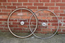 Vintage Milremo Large Flange Fahrrad Laufradsatz Naben & Felgen Sprint 28 Speichen Schlauchreifen