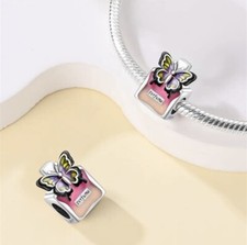 💖 Charm Anhänger für Pandora Armband Parfüm Miniatur Schmetterling 💖