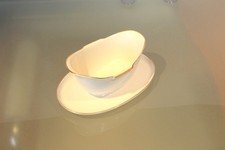 █► Rosenthal Helena Saucière m Teller Goldrand 3146 Zustand sehr gut 50er Jahre