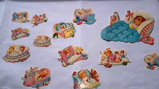 Glanzbilder Oblaten Vintage Retro Sammlung Baby 13 Bilder