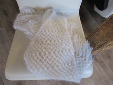 großes Umschlagtuch, Dreiecks-Schal, weiß und ganz viel Glitzer, wie neu