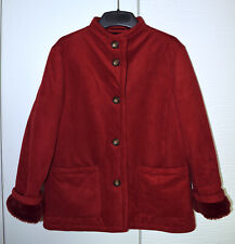 Lammfelljacke SWEPT Gr. 38 (40) rot Lederimitat innen Webpelz Polarskin waschbar