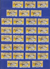 ATM Briefkasten Mi-Nr. 5.1 Lot 29 Werte gestempelt  mit grauen Zählnummern !
