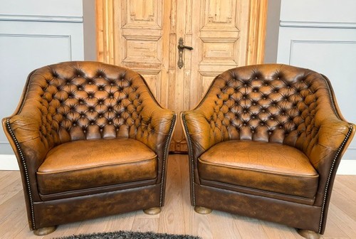 Chesterfield clubsessel - 2x,