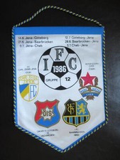 Wimpel FC Carl Zeiss Jena,IFC-Cup 1986,Saarbrücken,Göteborg,Cheb