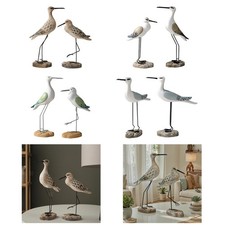 2x Vintage Vogel Statue