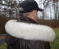 Fuchs Pelz Kapuze Kragen Polarfuchs Fellkragen Pelzstreifen Jacke Pelzkragen 65