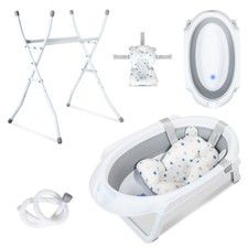 Baby Badewanne 0-6 Jahre mit Gestell mit Ständer Badezimmer Faltbare Babywanne