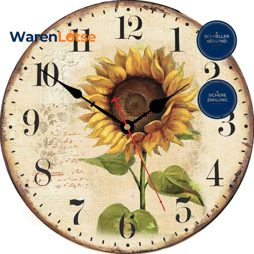Wanduhr holz vintage - 30,