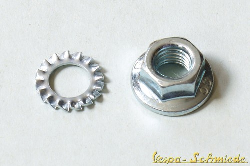 Vespa set mutter polrad - set, +