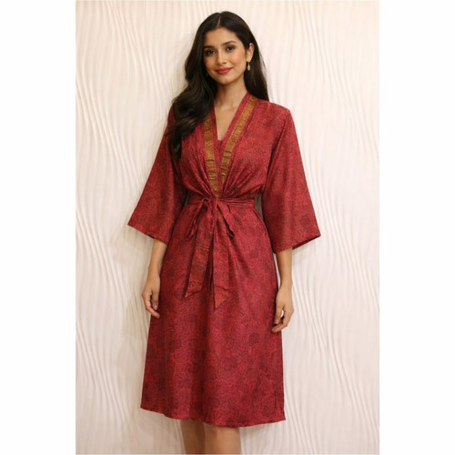 Midi kimono reine seide - midi,