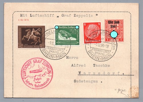 Zeppelin beleg ganzsachen - dr,