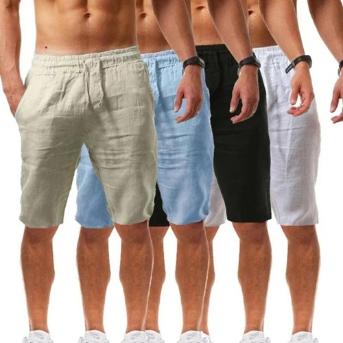 Herren baumwolle leinen - herren, shorts