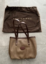 Original The Bridge - Damenhandtasche - Braun gestreift - mit Staubbeutel