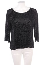 Ohne Label 3/4-Arm-Shirt Samt D 42 schwarz
