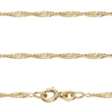 Singapur Hals Kette Echt Gold