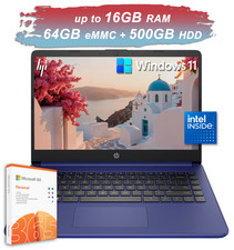 HP Laptop Computer 14" 4-Core