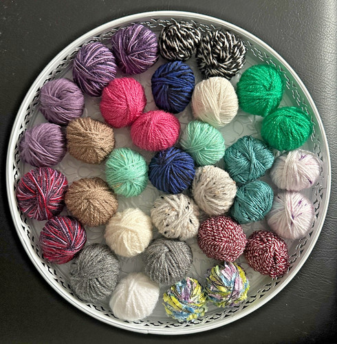 Wollreste zum basteln stricken - wollreste,