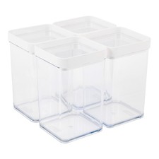 Rotho Fera 4er-Set Vorratsdosen 1l Plastikdose Vorratsbehälter Lebensmittelbox