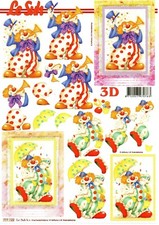 ✂ 3D-Bogen - Clown / Zirkus - 777.122 - LeSuh - Schneidebogen - Karten basteln