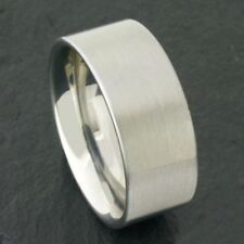 Edelstahl Ring Bandring breiter schlichter Freundschaftsring Damen Herren 9 mm