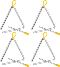 4 Stück 5 Zoll Triangel Musikinstrument Triangle Aus Stahl Dreieck Instrument Ca