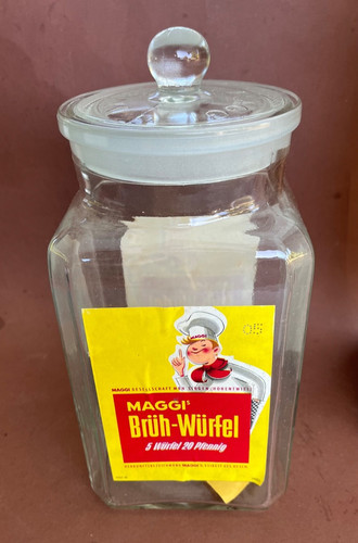 Altes brühwürfel glas - brühwürfel,
