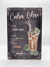 Blechschild cuba libre 20x30cm - blechschild,