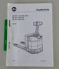 Teilekatalog / Parts list BT Hubwagen BT PPT 1400 1600 2000 MX von 12/1992