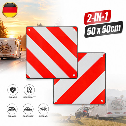 Alu warnschild 1 50x50cm - 2-in-1,