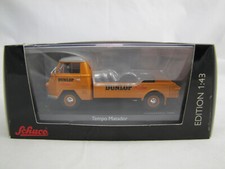 03322 Schuco Tempo Matador Tieflader Pritsche mit Reifenladung Dunlop - 1:43