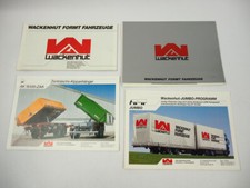 Wackenhut Kippanhänger Wechselanhänger Aufbauten LKW 4x Prospekt 1980er