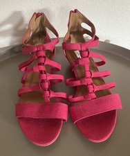 NEU - Flache Sandalen - Römerstil - ZARA - Gr. 37 - Pink - Wildlederimitat