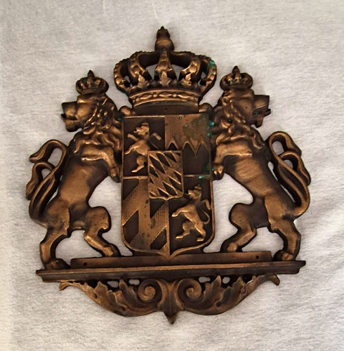 Messing wandrelief wappen - messing,
