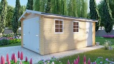 Holzgarage 28mm Garage Holz mit Holztor 3.3x5.1M  Aurich EB28040
