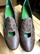 Lisa Tucci Damen Leder Halbschuh Pumps braun marmoriert Gr. 41,5