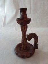 Vintage Kerzenständer Kerzenleuchter Spanisch Holz Handarbeit Hufeisennägel