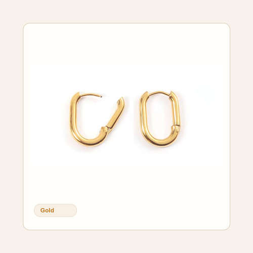 Creolen damen oval edelstahl - creolen,