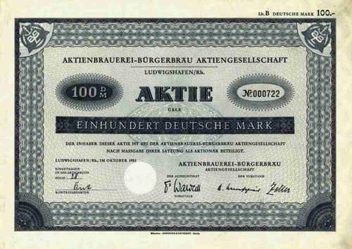 Bürgerbräu ludwigshafen 1952 - bÜrgerbrÄu,