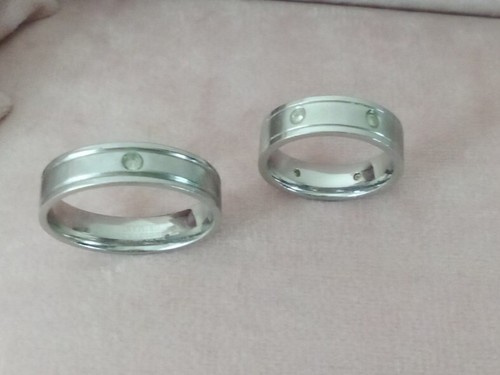 2er set edelstahl ringe - 2er,