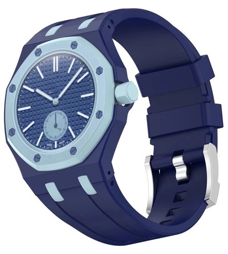 Blaues silikon uhrenarmband - blaues, silikon-uhrenarmband