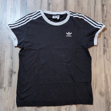 Adidas Originals Retro 3 Stripes T-Shirt Herren Gr. S Schwarz