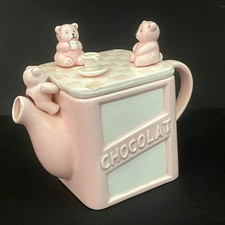 LUSTIGE SCHOKOLADENDOSE SCHOKOLADENKRUG VINTAGE - TEDDY DEKO - 1980er Jahre