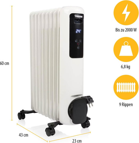 ölradiator rippen 2000w 3 - 9,
