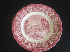 1 bis 6 Palissy THAMES RIVER SCENES Speiseteller ETON COLLEGE Teller 25cm ROT #2