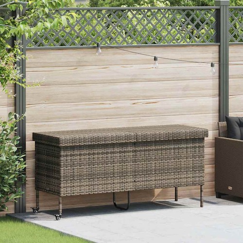 Gartentruhe mit rollen grau - gartentruhe,