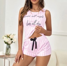 Damen Sexy Pyjama Set  T-Shirt & Short Nachtkleid Nachtwäsche Dessous